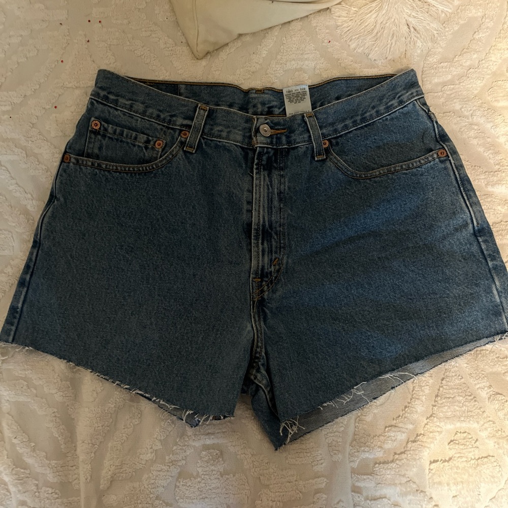 Levi's Blue Jean Shorts High-Waisted Cut-Off